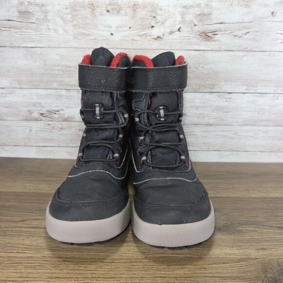Merrell Kids Snow Storm Boots Size 13 Waterproof Insulated Unisex Black Red - Picture 2 of 9